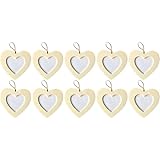  Cadres c ur à suspendre, en bois - Lot de 10