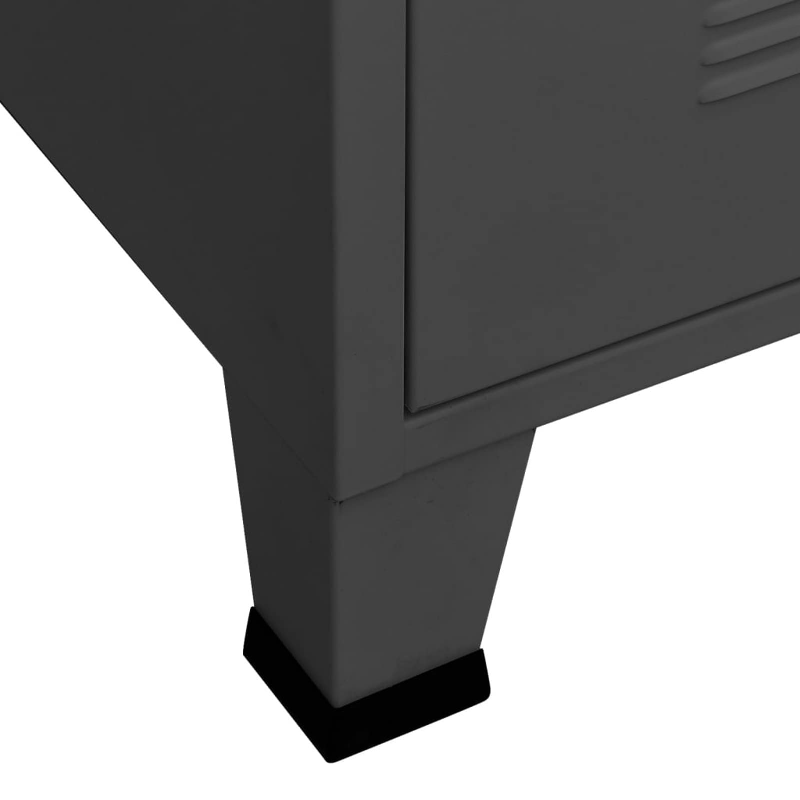BAZZI Aktenschrank, Büroschrank, Büroschrank, Industrieschrank, Anthrazit, 90 x 50 x 180 cm, aus Metall