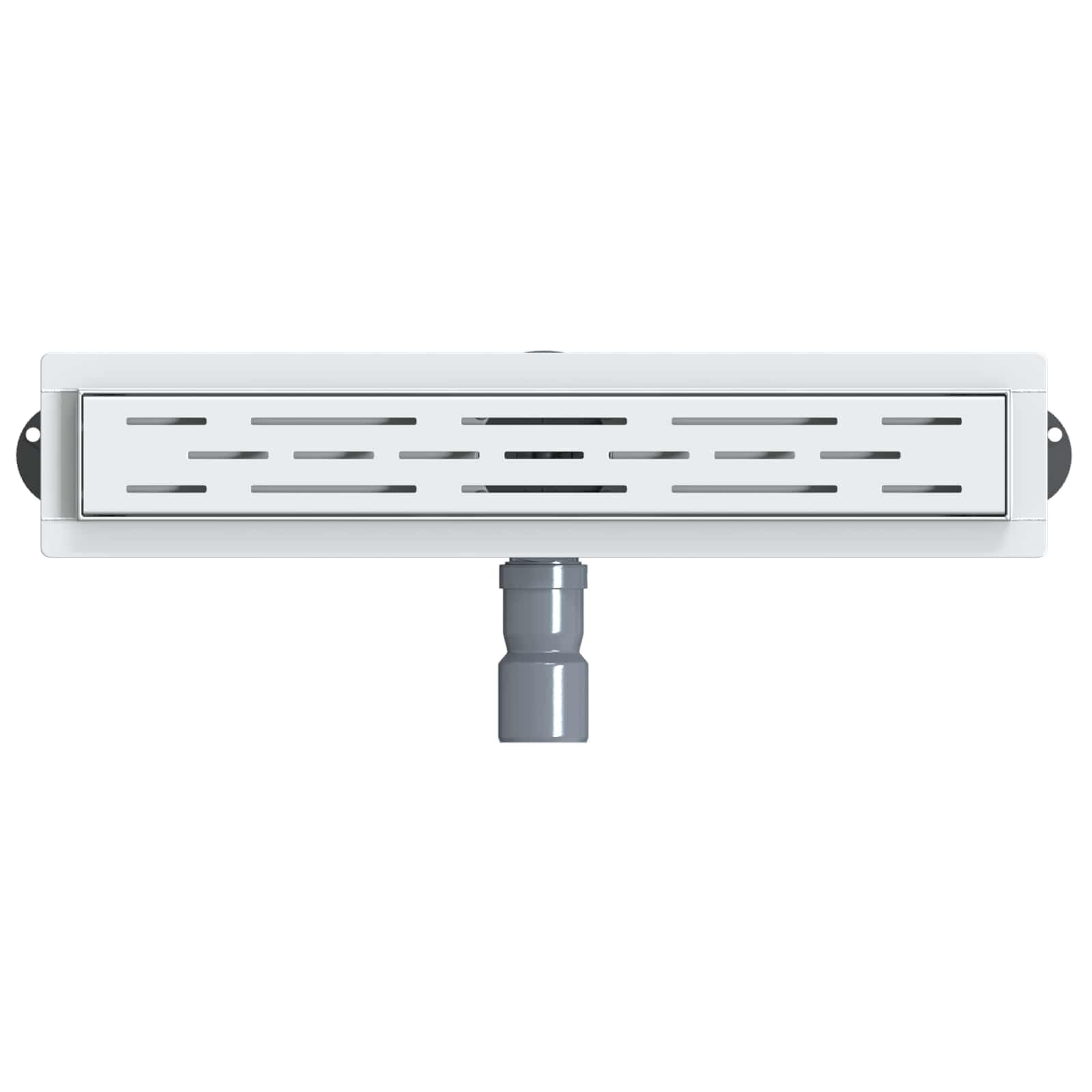 Duschabfluss aus Edelstahl 304 mit Glashülle, 360° Siphon und Linienabdeckung Silber 50 cm, höhenverstellbar 0-30 mm, fliesenfähig für Bad und Dusche