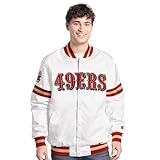STARTER Men's White San Francisco 49ers Scout Full-Snap Varsity Jacket