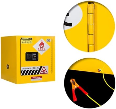 2 Gallon Flammable Storage Cabinet - Industrial Safety Cabinet with Manual Door, Durable Cold Rolled Steel Liquid Storage Solution (Blue) for Hazardous Material Safety