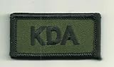 Woodland / Green Black Military Kda Known Drug Allergy Hook Fastener Patch (Great for Jackets, Hats, Backpacks)