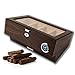 Humidor cygarowy Drewno cedrowe, Humidor cygarowy z zamkiem i kluczem, Szafka z humidorem cygarowym z higrometrem i nawilżaczem, Pudełko do przechowywania cygar o dużej pojemności