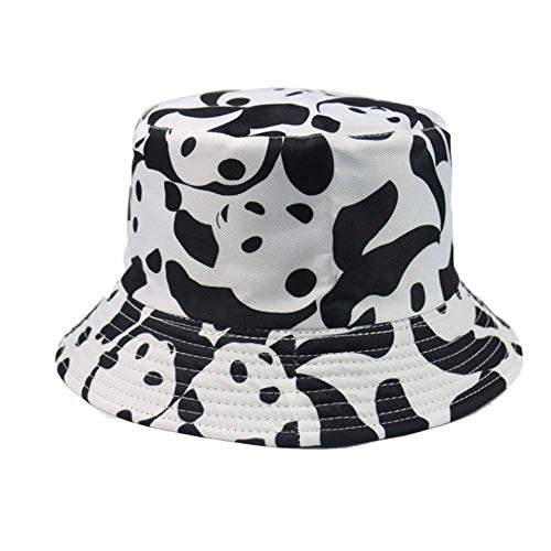 Taoke Blanco y Negro Personalizada Vaca Casual Pescador Sombrero Femenino Salvaje del...