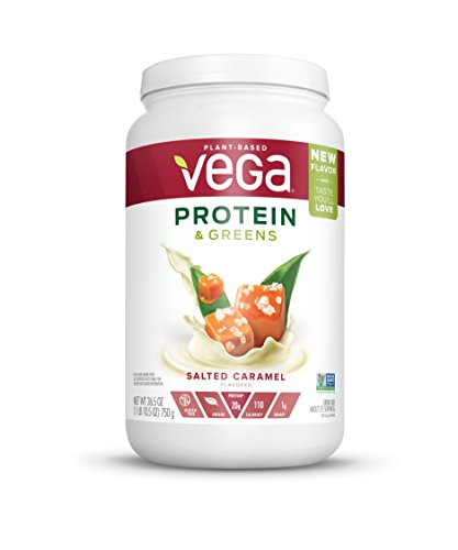 Vega Protein & Greens Salted Caramel (25 Servings, 26.5 Ounce) - Plant Based