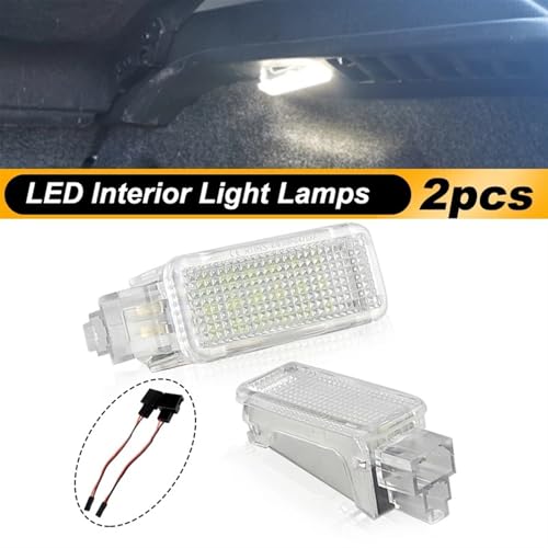 Lámpara LED coche interior 6000K blanca pack de 2 unidades para matrícula A3 3