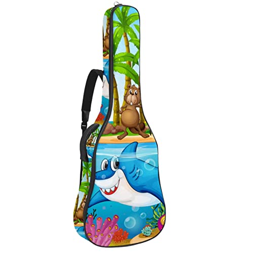 Housse pour guitare acoustique – Motif tortue dans l’eau – 1 cm d’épaisseur – Rembourrée – Étanche – 101,6 cm – 102,6 cm… - Les Beatles, Paul McCartney, John Lennon, RIngo Starr, George Harrison Housse pour guitare acoustique - Motif tortue dans l'eau - 1 cm d'épaisseur - Rembourrée - Étanche - 101,6 cm - 102,6 cm…