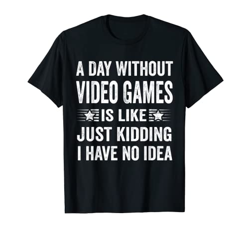 A Day Without Video Games Funny Video Gamer Gift Men Women Camiseta