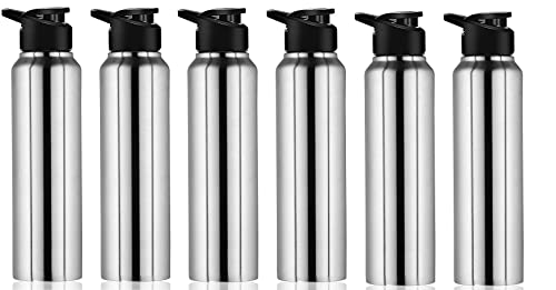 Image of appeasy Stainless Steel Sports Sipper /Modern Stylish Fliptop Leak & Spill Proof Drinking Water Bottle for Outdoor Travel, Yoga, Hiking, Cycling & Camping, 1000 ml (Silver) (6)