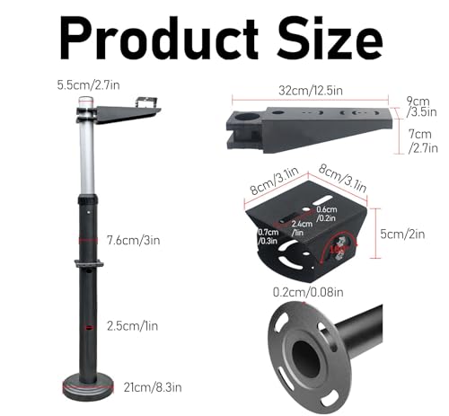 Support caméra extérieur en aluminium ERRULAN extensible pour parking - 3