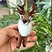 Basuo-9Q Realistic Plush Reindeer Figurine Set of 2 - Lifelike Christmas Deer Ornaments for Tree Hanging, Home & Car Decor - Woodland Animal Collectible, Holiday Photo Prop, Gift for Animal Lovers