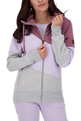 Alife and Kickin Damen SteffiAK A Sweatjacket Sweatjacke Damensweatjacke Freizeitjacke Sweater Sweatshirt mit Reißverschluss XS-XXL, Mulberry Melange, M Cover
