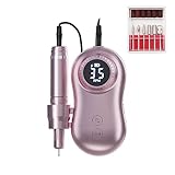 Nail Grinding Machine New 35000RPM Nail Machine, Manicure Machine, Electric Nail Drill Machine, Electric Nail File LED Display, Rechargable for All Gel for DIY Home or Salon Mani-Pedis