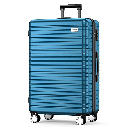 BEOW PC+ABS Durable Expandable Luggage Double Spinner Wheels TSA Lock 28-Inch,Navy Blue