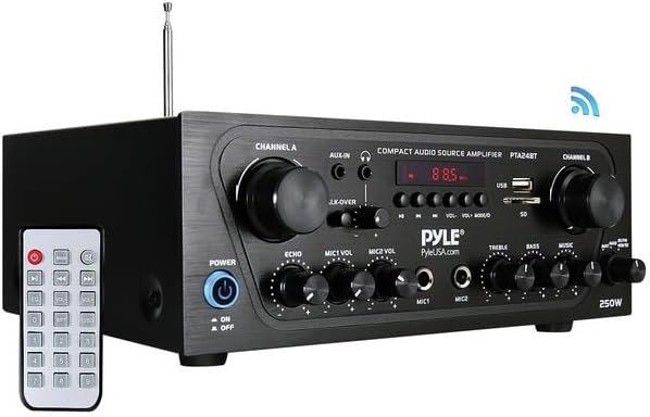 250-Watt Compact Bluetooth(R) Audio Stereo Receiver with FM Radio