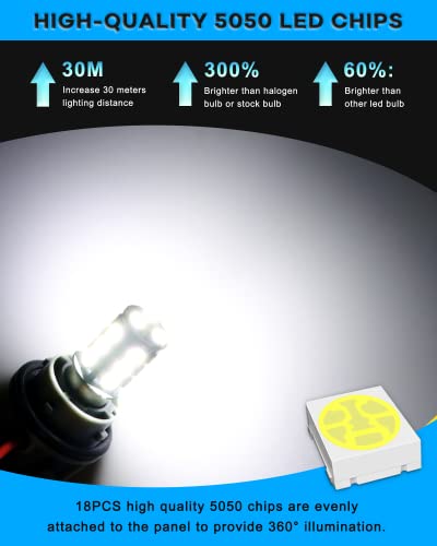 Qoope 6-Pack 1076 Led Bulb For Rv, 1142 1004 Ba15D White Light Bulb Replacement For 12V Camper Trailer Motorhome Boat Interior Light, 5050 18Smd Double Contact Bayonet,#90 Yard Landscape Bulb #TOP5