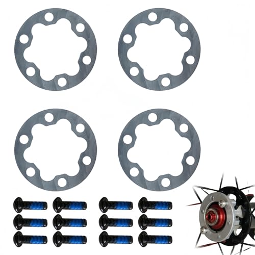 Lot de 4 entretoises de disque de frein pour scooter électrique, 6 trous, rondelle 2/5 mm A-luminum A-lloy pour vélo électrique, moyeu B-rake D-isc S-pacer...