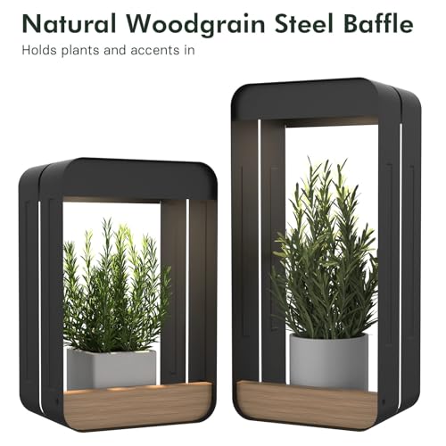 Grand patio Outdoor LED Solar Wall Sconce with Shelf Planter, Waterproof Solar-Powered Decorative Wall Lamp for Porch and Patio, Black, L-Rectangle - image 3
