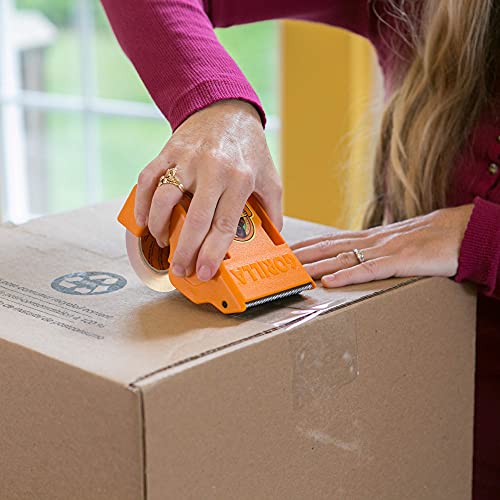 Gorilla Packing Tape Tough & Wide With Dispenser For Moving, Shipping And Storage, 2.83" X 20 Yd, Clear, (Pack Of 6) #TOP5