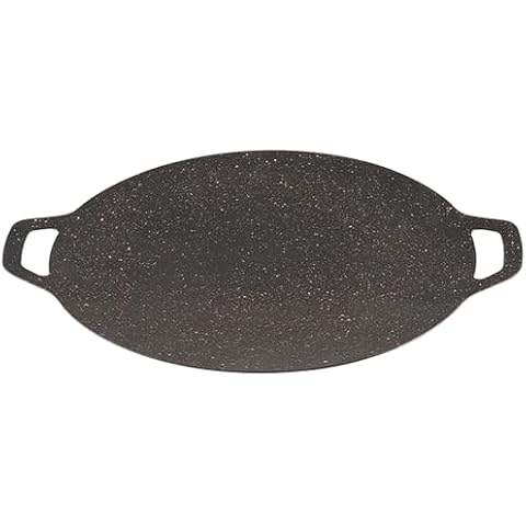 YIKANGHENG Thin Korean Grill Pan, 9 Inch Iron with Non-stick Coating Baking Tray on Heating Stove for Home, Party Travel and Outdoor (9 inch) Cover