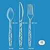 Amazon Basics Disposable Clear Plastic Cutlery, Premium Quality, 48 Count, Combo Pack: 16 Forks, 16 Spoons and 16 Knives #2