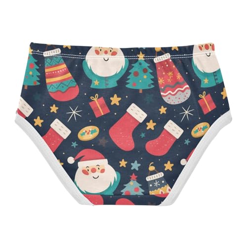 Stockings Christmas Girls' Stretchy Triangle Panties Breathable Underwear for Toddler Girls in Sizes 2T,3T, 4T, 5T, 6Y and 8Y2