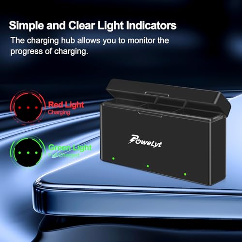 Cargador para Osmo Action 5 Pro con 3 baterías de 2100mAh y hub de carga de 3 canales 5