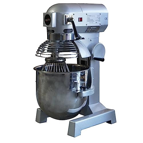 Batidora De Pedestal Industrial De 10 Litros Con 800 watts y Bowl de Acero inoxidadble Planetaria Para Panaderia y Negocios De Reposteria - BLITZ.