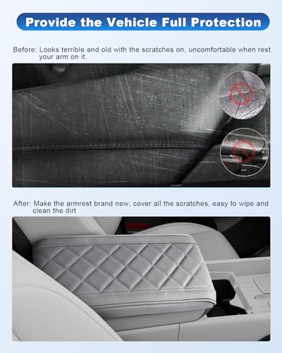 Image of CDEFG for 2024 2025 2026 Hyundai Santa Fe Center Console Cover, for 2024-2026 Hyundai Santa Fe MX5 Accessories Armrest Cover Middle Console Pad(Require Armrest Lid Removal)