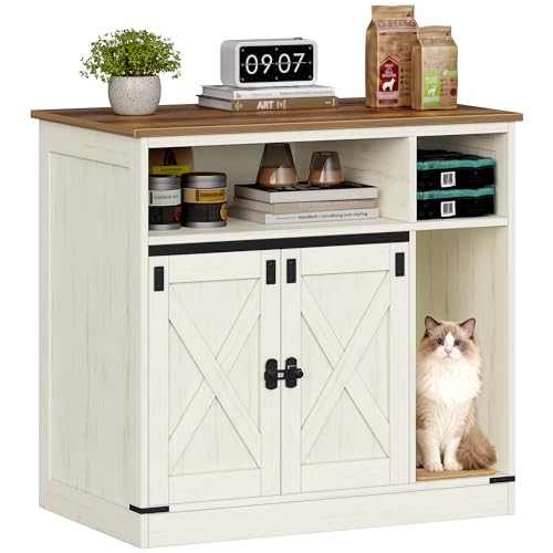 Hzuaneri Farmhouse Litter Box Cabinet
