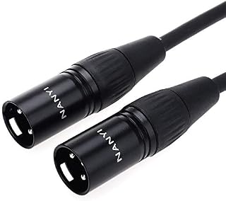 XLR Microphone Splitter Audio Cables NANYI XLR to XLR Patch Cables 3-Pin XLR Male to Male mic Cable DMX Cable Patch Cords with Oxygen-Free Copper -3Meters