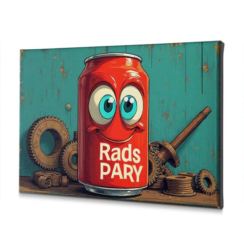 Toile décorative pour décoration murale de Pâques affiche Rad Party pour salle de bain