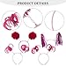 COCIDE 12Pcs Pom Pom Headbands Party Headbands Tinsel Wrapped Ponytails Headbopper Headwear for Birthday Festival (Pink, 12Pcs)