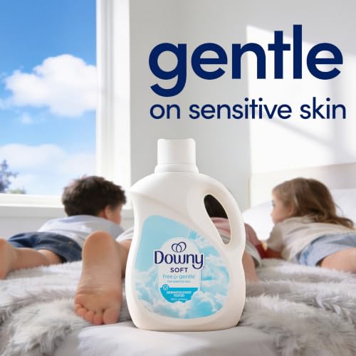 Downy Free & Gentle Liquid Fabric Softener, 44 fl oz, 60 Loads, Hypoallergenic, Sensitive Skin Friendly Fabric Conditioner Liquid - image 6