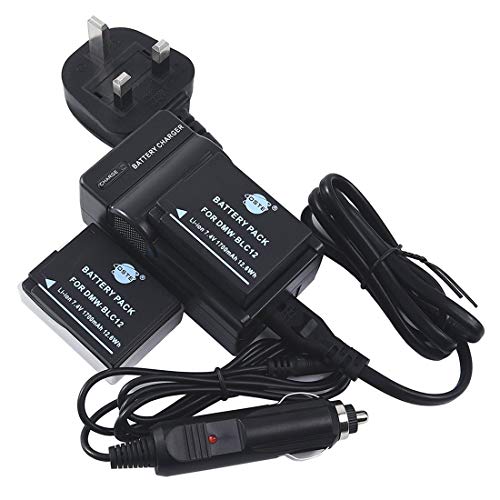 DMW-BLC12E Batterie de Rechange pour Éviter la Panne de Courant sur Lumix FZ200