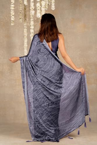 Image of MIRCHI FASHION Saree for Woman Chiffon Shibori Printed | Lightweight Regular Use and Professional Office Sari with Blouse Piece
