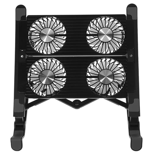 CALLARON Soporte para Portátil 4 Ventiladores de Refrigeración, Base Antideslizante Plegable, Enfriador de Aire USB para Laptops, Compatible Ultrabooks y Computadoras de Juegos