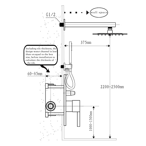 Fransiton 8 Inches Brushed Nickel Shower System Rain Shower System Set Wall Mounted, Rainfall Shower Head With Handheld, Bathroom Shower Kit (Valve Included) #TOP3