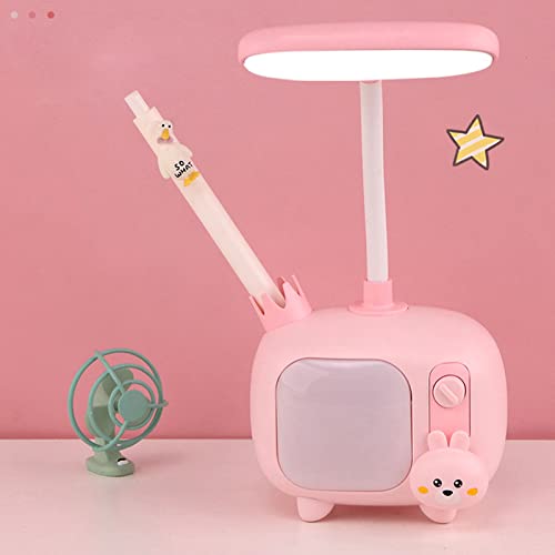 Vingvo Book Reading Light, Led Flexible Gooseneck Soft Kids Reading Light Cute 2 Dimming Mode For Family (Pink) #TOP4