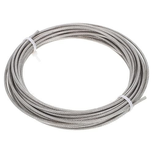 JECOMPRIS Flexible 304 Stainless Steel Wire Rope 10m Coated Rope Easy to Install