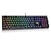 Redragon K556-RK RGB LED Backlit Wired Mechanical Gaming Keyboard, Round Keys, Aluminum Base, 104 Standard Keys