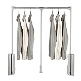 Barre réglable : Barre de séchage à escamotable for armoire, adaptée aux largeurs intérieures d'environ 670-900 mm, 900-1220 mm. Elle convient à la plupart des armoires. Vous pouvez choisir la taille qui vous convient selon l'image. Grâce à sa conception télescopique, la largeur du tube peut être ajustée for s'adapter à votre armoire. Remarque : Veuillez vous référer à l'image for les dimensions détaillées.