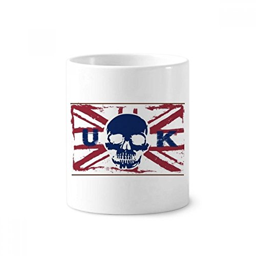Tasse squelette Union Jack en céramique blanche un cadeau britannique original 350 ml