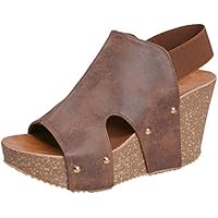 riou Sandalias Mujer Verano 2022 Planas Cuña Tacón Alto Zapatillas de Plataforma Antideslizante Sandalia con Pulsera Adolescente Niña Sandalias de Playa Talla Grande para Mujer