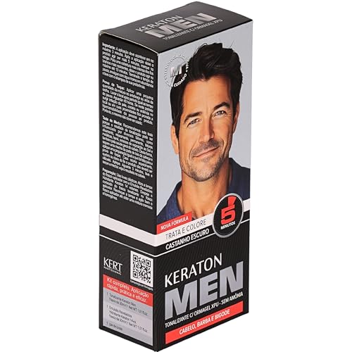 Keraton Tonalizante Men 30Ml Castanho Escuro