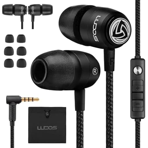 LUDOS CLAMOR 2 Kopfhörer In Ear Ohrhörer Mit Verdrehsicherem Kabel und Mikrofon Cover