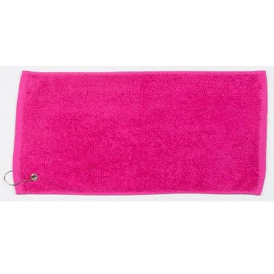 EFY Personalised Terry Towelling Golf Towel with Golf Club Design (Pink)