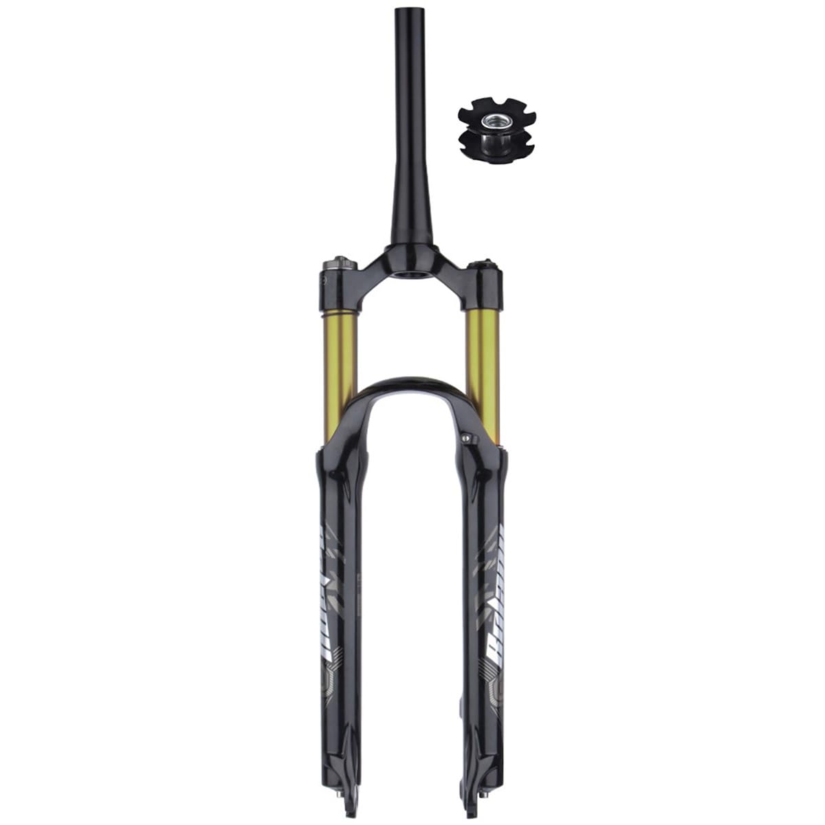 MTB rower widelec amortyzowany pneumatycznie 1 1/8 cala stożkowa rura górska widelce amortyzowane 26 27,5 29 cali skok sprężyny 120 mm oś QR 9 mm 100 mm ręczna blokada z pilotem zdalnego sterowania