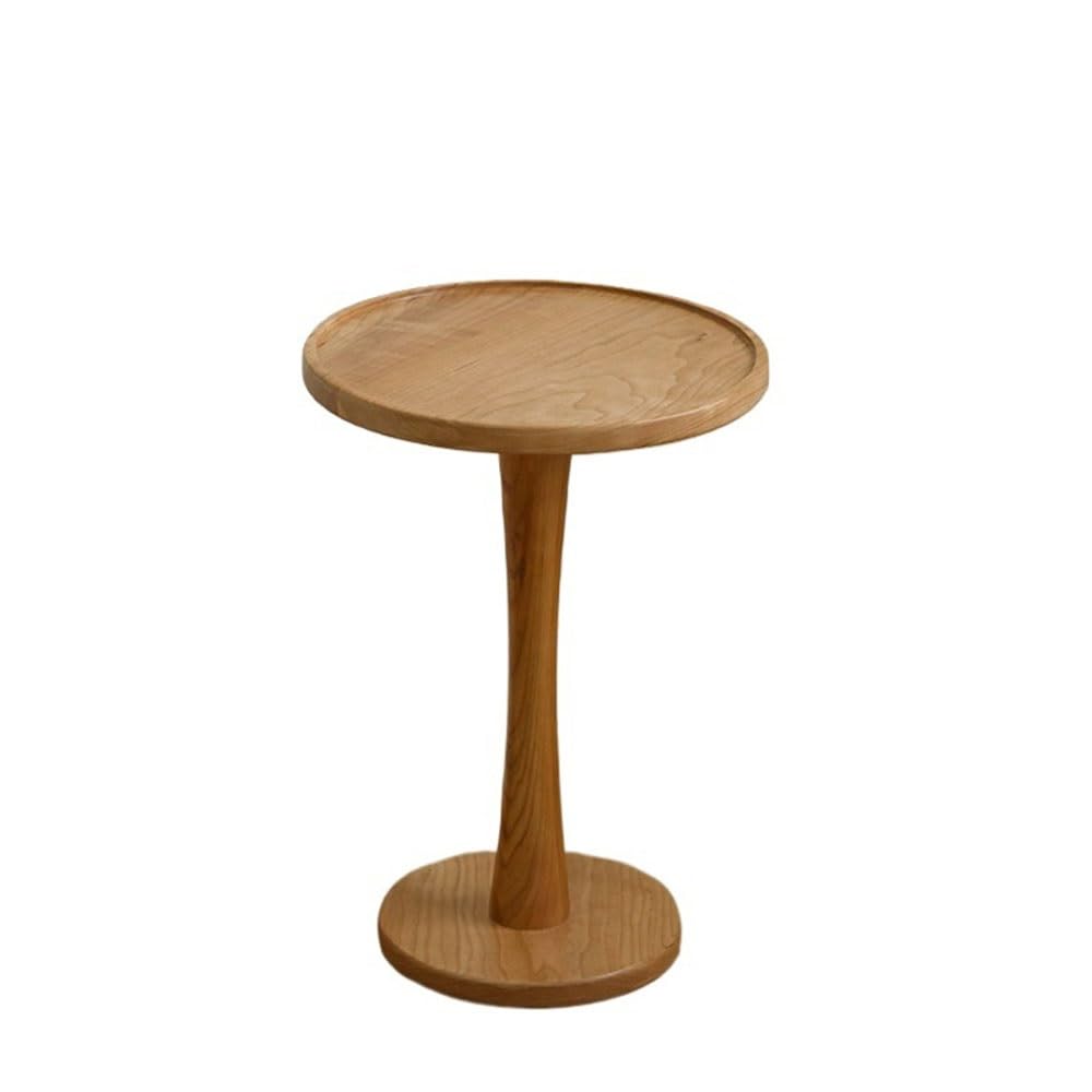 Rangement Minimaliste Salon : Table Basse Ronde en Bois pour Petit Espace