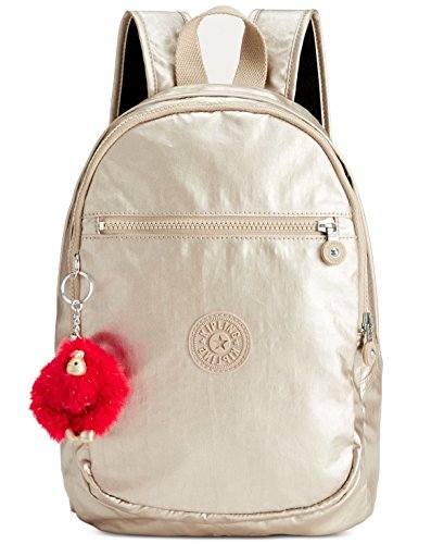 Kipling Mochila Challenger metálica, Dourado brilhante metálico, One Size